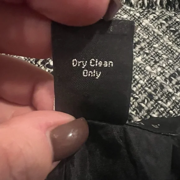 Apostrophe Black And White Twill Skirt Size 8 - Picture 7 of 7